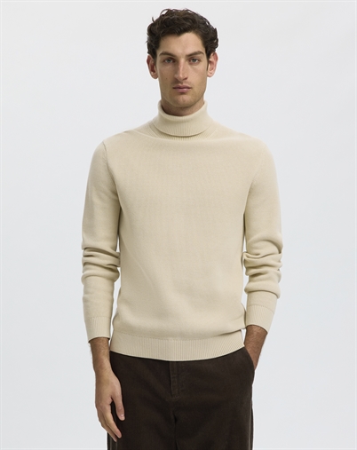 Selected - SLHDane Structure Roll Strik - Oatmeal 